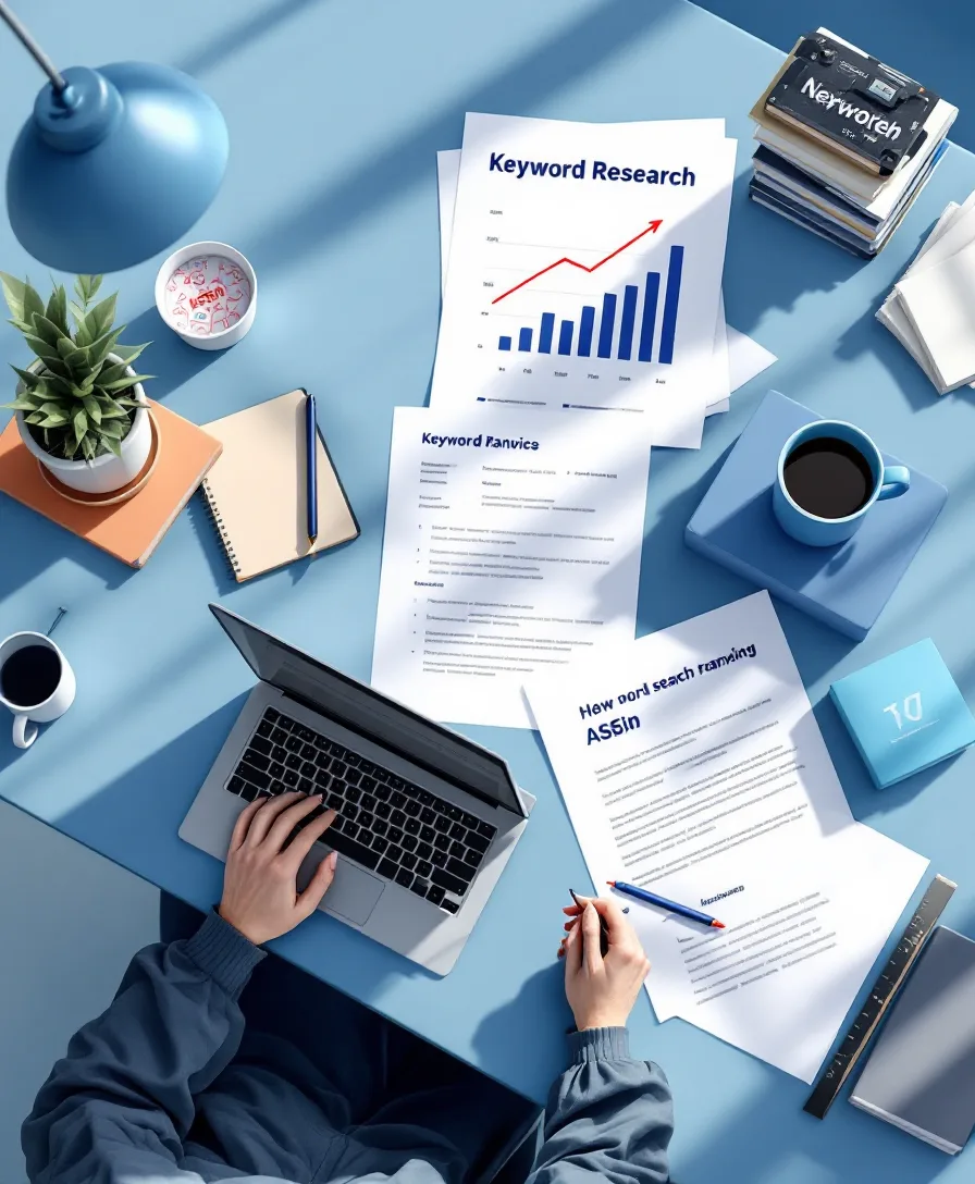 An article being built from a keyword-research brief and a marked-up draft